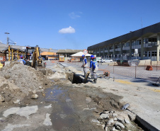 Novo sistema de drenagem pluvial é instalado em 375 mil m² do Porto de Paranaguá  -  Paranaguá, 24/09/2021  -  Foto: Claudio Neves/Portos do Paraná