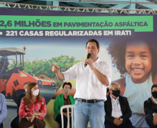 Governador Carlos Massa Ratinho Junior entrega Títulos de Regularização Fundiária e libera recursos em Irati -  Irati, 24/09/2021  -  Foto: Ari Dias/AEN