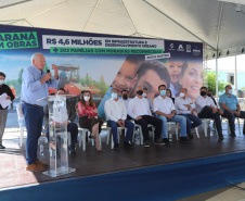 O governador Carlos Massa Ratinho Junior entrega nesta sexta-feira (24), para Inácio Martins, no Centro-Sul do Estado, 202 títulos de regularização fundiária para moradores do bairro São Roque. E tambem  libera R$ 2 milhões para pavimentação de vias.   Na foto, o deputado Nelson Justus.24/09/2021 - Foto: Geraldo Bubniak/AEN