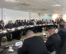 Nesta quinta-feira (23/09), o Secretário da Segurança Pública do Paraná, Romulo Marinho Soares, participou da reunião nacional do Conselho dos Secretários de Estado da Justiça, Cidadania, Direitos Humanos e Administração Penitenciária (CONSEJ), em Pernambuco (PE). -  Curitiba, 24/09/2021  - Foto: SESP