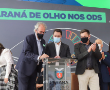 O governador Carlos Massa Ratinho Junior assina nesta terca-feira (28), acordo de cooperação para impulsionar Objetivos de Desenvolvimento Sustentável no Paraná. - 28/09/2021 - Foto: Geraldo Bubniak/AEN