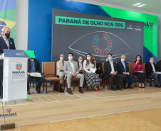 O governador Carlos Massa Ratinho Junior assina nesta terca-feira (28), acordo de cooperação para impulsionar Objetivos de Desenvolvimento Sustentável no Paraná. na foto, Jorge Abrahão, coordenador geral do Instituto Cidades Sustentáveis   - 28/09/2021 - Foto: Geraldo Bubniak/AEN