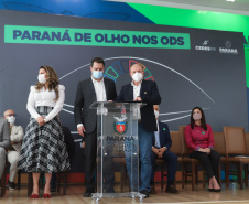 O governador Carlos Massa Ratinho Junior assina nesta terca-feira (28), acordo de cooperação para impulsionar Objetivos de Desenvolvimento Sustentável no Paraná. - 28/09/2021 - Foto: Geraldo Bubniak/AEN