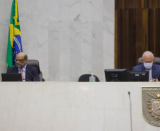 O secretário de Estado da Fazenda, Renê Garcia Júnior, apresenta os dados do Governo relativos ao cumprimento das metas fiscais referente ao 2º quadrimestre de 2021 - de maio a agosto deste ano. Foto: Ari Dias/AEN