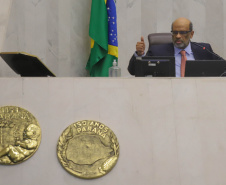 O secretário de Estado da Fazenda, Renê Garcia Júnior, apresenta os dados do Governo relativos ao cumprimento das metas fiscais referente ao 2º quadrimestre de 2021 - de maio a agosto deste ano. Foto: Ari Dias/AEN