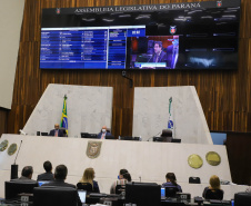 O secretário de Estado da Fazenda, Renê Garcia Júnior, apresenta os dados do Governo relativos ao cumprimento das metas fiscais referente ao 2º quadrimestre de 2021 - de maio a agosto deste ano. Foto: Ari Dias/AEN