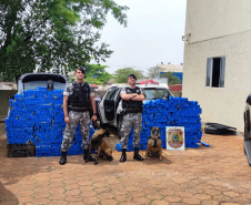 Os esforços da Polícia Militar e da Polícia Federal para reprimir o crime organizado no Norte do Paraná resultaram na apreensão de mais de uma tonelada de maconha na quarta-feira (29/09), em Bela Vista do Paraíso (PR).  - 30/09/2021  -  Foto: PMPR
