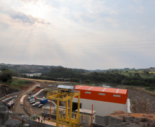 Pequena Central Hidrelétrica Bela Vista, em Verê, no Sudoeste do Estado, instalada no Rio Chopim, entre os municípios de Verê e São João, no Sudoeste do Paraná. 30/09/2021 - Foto: Geraldo Bubniak/AEN