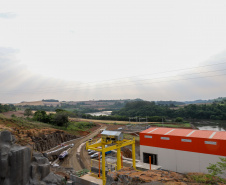 Pequena Central Hidrelétrica Bela Vista, em Verê, no Sudoeste do Estado, instalada no Rio Chopim, entre os municípios de Verê e São João, no Sudoeste do Paraná. 30/09/2021 - Foto: Geraldo Bubniak/AEN