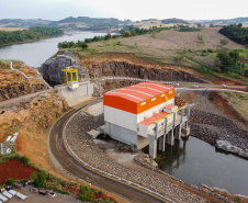 Pequena Central Hidrelétrica Bela Vista, em Verê, no Sudoeste do Estado, instalada no Rio Chopim, entre os municípios de Verê e São João, no Sudoeste do Paraná. 30/09/2021 - Foto: Geraldo Bubniak/AEN