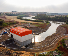 Pequena Central Hidrelétrica Bela Vista, em Verê, no Sudoeste do Estado, instalada no Rio Chopim, entre os municípios de Verê e São João, no Sudoeste do Paraná. 30/09/2021 - Foto: Geraldo Bubniak/AEN