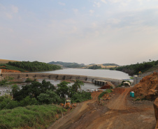 Pequena Central Hidrelétrica Bela Vista, em Verê, no Sudoeste do Estado, instalada no Rio Chopim, entre os municípios de Verê e São João, no Sudoeste do Paraná. 30/09/2021 - Foto: Geraldo Bubniak/AEN