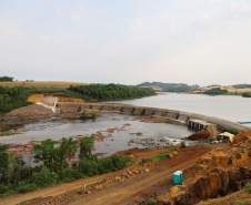 Pequena Central Hidrelétrica Bela Vista, em Verê, no Sudoeste do Estado, instalada no Rio Chopim, entre os municípios de Verê e São João, no Sudoeste do Paraná. 30/09/2021 - Foto: Geraldo Bubniak/AEN