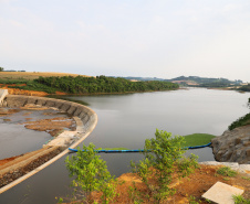 Pequena Central Hidrelétrica Bela Vista, em Verê, no Sudoeste do Estado, instalada no Rio Chopim, entre os municípios de Verê e São João, no Sudoeste do Paraná. 30/09/2021 - Foto: Geraldo Bubniak/AEN