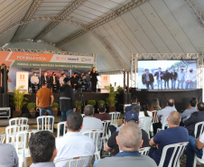 O governador Carlos Massa Ratinho Junior, o ministro de Minas e Energia, Bento Albuquerque, e o presidente da Copel, Daniel Pimentel Slaviero, inauguram de forma virtual nesta sexta-feira (1º) a Pequena Central Hidrelétrica Bela Vista, em Verê, no Sudoeste do Estado.    01/10/2021 - Foto: Geraldo Bubniak/AEN