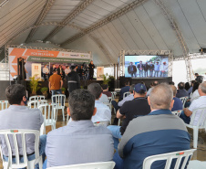 O governador Carlos Massa Ratinho Junior, o ministro de Minas e Energia, Bento Albuquerque, e o presidente da Copel, Daniel Pimentel Slaviero, inauguram de forma virtual nesta sexta-feira (1º) a Pequena Central Hidrelétrica Bela Vista, em Verê, no Sudoeste do Estado.    01/10/2021 - Foto: Geraldo Bubniak/AEN