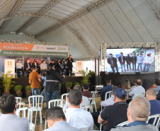 O governador Carlos Massa Ratinho Junior, o ministro de Minas e Energia, Bento Albuquerque, e o presidente da Copel, Daniel Pimentel Slaviero, inauguram de forma virtual nesta sexta-feira (1º) a Pequena Central Hidrelétrica Bela Vista, em Verê, no Sudoeste do Estado.    01/10/2021 - Foto: Geraldo Bubniak/AEN