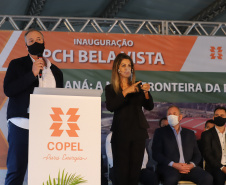 O governador Carlos Massa Ratinho Junior, o ministro de Minas e Energia, Bento Albuquerque, e o presidente da Copel, Daniel Pimentel Slaviero, inauguram de forma virtual nesta sexta-feira (1º) a Pequena Central Hidrelétrica Bela Vista, em Verê, no Sudoeste do Estado.  Na foto o diretor executivo da Bela Vista Geracao de Energia, Roberto Werneck Seara.    01/10/2021 - Foto: Geraldo Bubniak/AEN