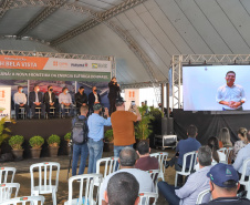 O governador Carlos Massa Ratinho Junior, o ministro de Minas e Energia, Bento Albuquerque, e o presidente da Copel, Daniel Pimentel Slaviero, inauguram de forma virtual nesta sexta-feira (1º) a Pequena Central Hidrelétrica Bela Vista, em Verê, no Sudoeste do Estado.    01/10/2021 - Foto: Geraldo Bubniak/AEN