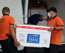 583,6 mil vacinas contra a Covid-19 são distribuídas nesta quarta. Foto: Américo Antonio/SESA
