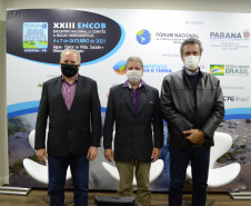 A troca de experiências do XXIII Encontro Nacional de Comitês de BaciasHidrográficas (Encob) se encerra nessa quarta-feira (6), sendo o dia deamanhã (7) reservado somente para Assembleia dos Comitês. -  Curitiba, 06/10/2021  -  Foto: SEDEST