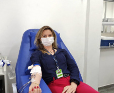 Sou portuário, sou voluntário: colaboradores fazem campanha de doação de sangue  -  Paranaguá, 27/09/2021  - Foto: Rodrigo Sell/Portos do Paraná