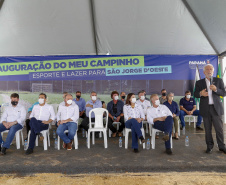 O governador em exercício Darci Piana vistoriou nesta quinta-feira (07) a construção do novo trevo da PR-281, e inaugurou uma unidade do Meu Campinho no distrito de Doutor Antonio Paranhos, em São Jorge D’Oeste, na região Sudoeste do Paraná. - São Jorge D’Oeste, 07/10/2021 -  Foto: Gilson Abreu/AEN