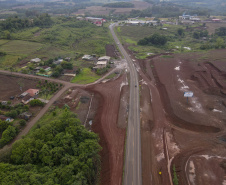 O governador em exercício Darci Piana vistoriou nesta quinta-feira (07) a construção do novo trevo da PR-281, e inaugurou uma unidade do Meu Campinho no distrito de Doutor Antonio Paranhos, em São Jorge D’Oeste, na região Sudoeste do Paraná. - São Jorge D’Oeste, 07/10/2021 -  Foto: Gilson Abreu/AEN