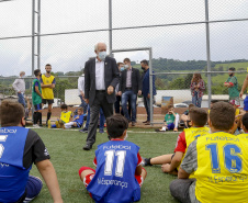 Lazer, geração de emprego e manutenção da limpeza e infraestrutura urbana. As ações fazem parte do pacote de anúncios confirmado nesta quinta-feira (07) pelo governador em exercício Darci Piana em visita à Nova Esperança do Sudoeste. - Nova esperança do Sudoeste, 07/10/2021  -  Foto: Gilson Abreu/AEN