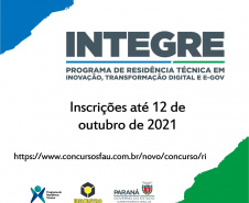 As inscrições para o Programa de Residência Técnica em Inovação, Transformação Digital e E-Gov (Integre) estão abertas até terça-feira (12).  -  Curitiba, 08/10/2021  -  Foto: SETI