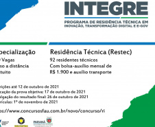 As inscrições para o Programa de Residência Técnica em Inovação, Transformação Digital e E-Gov (Integre) estão abertas até terça-feira (12).  -  Curitiba, 08/10/2021  -  Foto: SETI