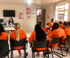 Depen e Senac firmam parceria e ofertam cursos profissionalizantes às presas do CIS, na RMC  -  Curitiba, 08/10/2021  -  Foto: DEPEN-PR