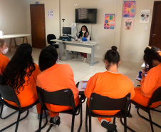 Depen e Senac firmam parceria e ofertam cursos profissionalizantes às presas do CIS, na RMC  -  Curitiba, 08/10/2021  -  Foto: DEPEN-PR