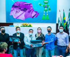 Kits de robótica são entregues para escolas de mais 42 municípios . Foto: Guilherme Flores/Casa Civil
