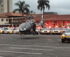 As unidades da Polícia Militar de todo o estado estão nesta sexta-feira (08/10) reforçando o policiamento ostensivo e preventivo nas áreas urbanas e rurais, eixos comerciais e residenciais. A atividade é da megaoperação Fecha Quartel do Comando-Geral da PM, coordenada pelo Subcomando-Geral, que conta com a aplicação de todo o efetivo administrativo dos Batalhões e Companhias Independentes. -  Curitiba, 08/10/2021  - Foto: PMPR