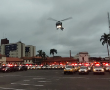 As unidades da Polícia Militar de todo o estado estão nesta sexta-feira (08/10) reforçando o policiamento ostensivo e preventivo nas áreas urbanas e rurais, eixos comerciais e residenciais. A atividade é da megaoperação Fecha Quartel do Comando-Geral da PM, coordenada pelo Subcomando-Geral, que conta com a aplicação de todo o efetivo administrativo dos Batalhões e Companhias Independentes. -  Curitiba, 08/10/2021  - Foto: PMPR