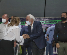  No evento de inauguração do Meu Campinho, o governador em exercício também fez o repasse de kits de robótica do Governo do Estado ao município. Foto: Gustavo Pontes/SEDU