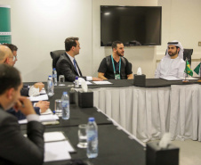 Governador e empresários paranaenses se reúnem com investidores em Dubai. Foto: Governo do Paraná