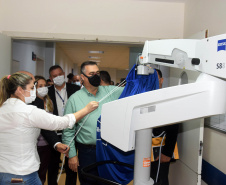 A Secretaria de Estado da Saúde (Sesa) assinou um termo de cooperação técnico científica nesta quarta-feira (13) para implantação e desenvolvimento de atividades de ensino, pesquisa e expansão no Hospital Regional do Litoral (HRL) de Paranaguá, em parceria com a Universidade Estadual do Paraná (Unespar). - Paranaguá, 13/10/2021  -  Foto: Américo Antonio/SESA