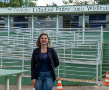 Diretora promove melhorias na aprendizagem por meio da ?pedagogia do aconchego?. Na foto, a professora Luci Mara Pereira  -  Curitiba, 13/10/2021 - Foto: Renato Prospero/SEED