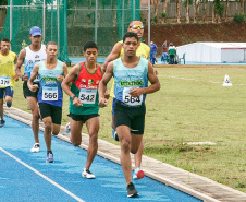 O Centro Nacional de Treinamento em Atletismo (CNTA), em Cascavel, mais uma vez foi palco de grandes disputas e importantes conquistas do atletismo paranaense. Neste último fim de semana (16 e 17), a cidade foi sede das mais variadas competições do atletismo na etapa estadual dos Jogos da Juventude do Paraná (JOJUPS) e dos Jogos Abertos do Paraná (JAPS), que contabilizaram 43 municípios participantes e mais de 500 atletas. -  Curitiba, 18/10/2021 - Foto: Alexsandro Felix