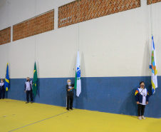Abertura dos Jogos da Integração do Idoso, em Guaratuba. Foto: Valdelino Pontes/AEN