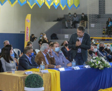 Abertura dos Jogos da Integração do Idoso, em Guaratuba. Foto: Valdelino Pontes/AEN