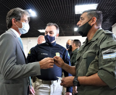 O secretário nacional de Trânsito, Frederico Carneiro, reuniu-se com representantes da Argentina e Paraguai, em Foz do Iguaçu, na tarde desta segunda-feira (18), para apresentar os aplicativos de documentos digitais. - Foz do Iguaçu, 19/10/2021 - Foto: Allan Marba/Detran-PR