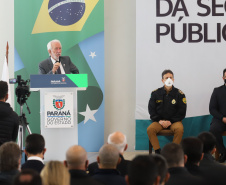 O vice governador Darci Piana participa  nesta quarta-feira  (20) do lançamento de programa de cursos de atualização profissional e de especialização nas áreas de Polícia Comunitária, Mediação de Conflitos e Análise Criminal para 6,2 mil profissionais de todo o Paraná,  no Palacio Iguacu.   Curitiba, 20/10/2021 -  Foto: Geraldo Bubniak/AEN