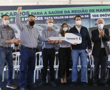O governador Carlos Massa Ratinho Junior entrega 83 veículos para a Regional de Saúde de Maringá. Gilson Abreu/AEN