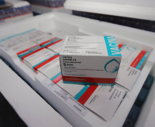 O Paraná recebeu nesta quinta-feira (21) mais 133.100 vacinas contra a Covid-19 da AstraZeneca/Fiocruz. Os imunizantes desembarcaram no Aeroporto Internacional Afonso Pena, em São José dos Pinhais, na Região Metropolitana de Curitiba, às 19h.   -  Curitiba, 21/10/2021 - Foto: Geraldo Bubniak/AEN