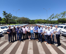 Governador Carlos Massa Ratinho Junior entrega 48 veículos para a Regional da Saúde de Foz do Iguaçu - Foz do Iguaçu, 22/10/2021  - Foto: Jonathan Campos /AEN