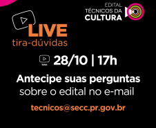Cultura responde dúvidas sobre edital de técnicos e técnicas durante live - Curitiba, 25/210/2021 - Foto: SECC