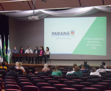 A Secretaria de Estado da Saúde retomou a discussão do Planejamento Regional Integrado (PRI), iniciando a segunda etapa do projeto na Macrorregião Oeste nesta segunda-feira (25), em Foz do Iguaçu.. Foto: Américo Antonio/SESA